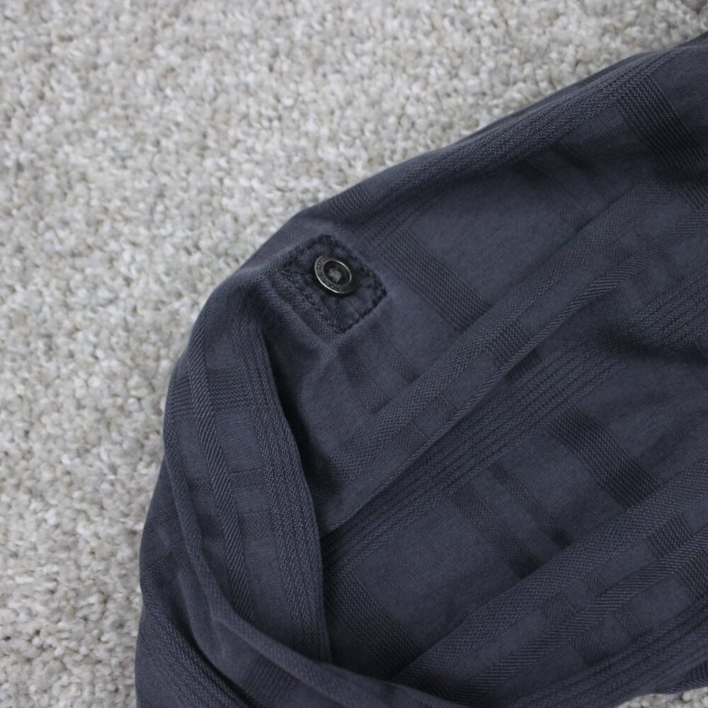 Rock & Republic Roll Tab Shirt Mens Large Gray Textured Cotton L/S Button Up - Picture 6 of 13